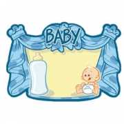 Huldebord blauw baby