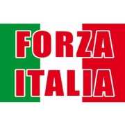 Vlag Italie met Forza Italia tekst