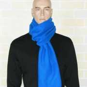 Warme fleece sjaals kobalt blauw