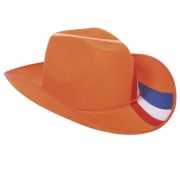 Cowboy hoed in oranje kleur