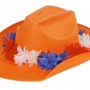 Cowboyhoed oranje voor volwassenen