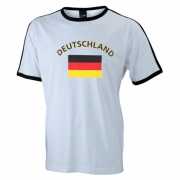 Wit heren shirtje Duitsland vlag