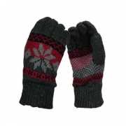 Warme handschoenen met rode Nordic print
