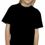 Zwart kinder t shirt met ronde hals