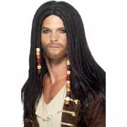 Jack Sparrow piraat pruik met dreads
