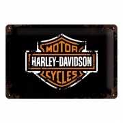 Metalen plaat van Harley Davidson 20 x 30 cm