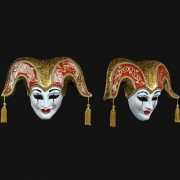 Wandversiering vrolijke joker masker