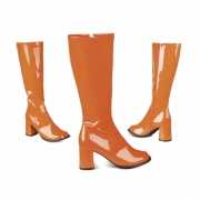 Glimmende oranje laarzen voor vrouwen
