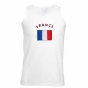 Mouwloos t shirt met Frankrijk vlag