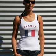 Franse vlag tanktop / singlet voor dames