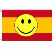 Spaanse vlag met gele smiley 90 x 150 cm