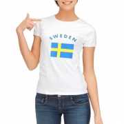 Zweedse vlaggen t shirt voor dames