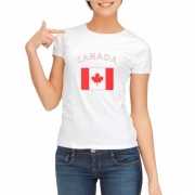 Canadese vlaggen t shirt voor dames