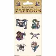 Plak tatoeages piraten thema