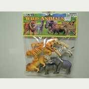Plastic safari dieren zes stuks