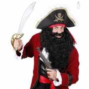 Krullende piraten baard zwart