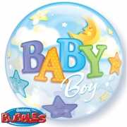 Lichtblauwe helium ballon baby boy