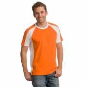 Katoenen heren shirt oranje 180 grams