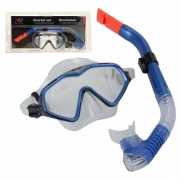 Blauwe duikbril met snorkel