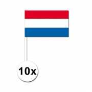 10 zwaaivlaggetjes Nederlandse vlag