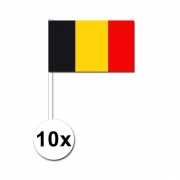 10 zwaaivlaggetjes Belgische vlag