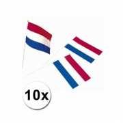 10 zwaaivlaggetjes Hollandse vlag