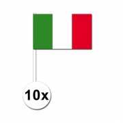 10 zwaaivlaggetjes Italiaanse vlag