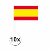 10 zwaaivlaggetjes Spaanse vlag