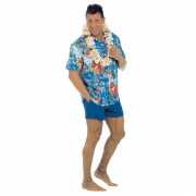 Blauwe Hawaii blouse voor heren
