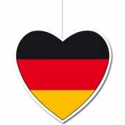 Decoratie hart met Duitse vlag 14 cm