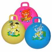 Skippybal geel met hond voor kinderen