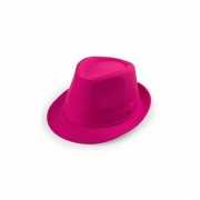 Roze trilby hoeden