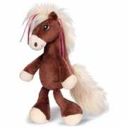 Speelgoed knuffel paard donker bruin 35 cm