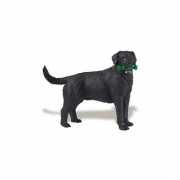 Plastic zwarte Labrador honden 9 cm