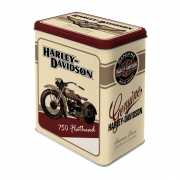 Wit bewaarblik Harley Davidson 20 cm