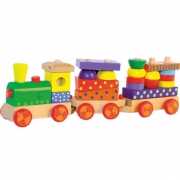 Speelgoed trein van hout met geluid