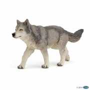 Plastic Papo dier grijze wolf 3 cm