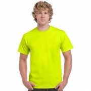 Fel gekleurd neon geel t shirt