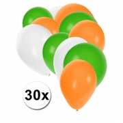 Groene witte oranje ballonnen pakket