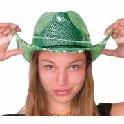 Groene disco cowboy hoed deluxe
