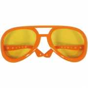 Grote partybrillen in oranje kleur