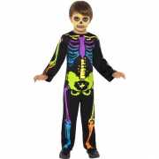 Neon skelet kostuum jongens