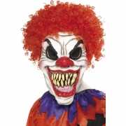 Scary clown masker met haren