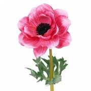 Kunst bloem anemoon roze 47 cm