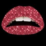 Rode glitter lip stickers