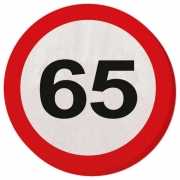 Servet 65 jaar verkeersbord