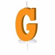 Oranje naam kaarsje letter G