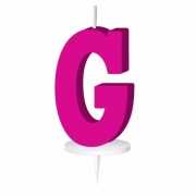 Roze naam kaarsje letter G