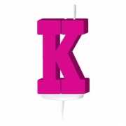 Roze naam kaarsje letter K