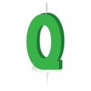 Groene naam kaarsje letter Q